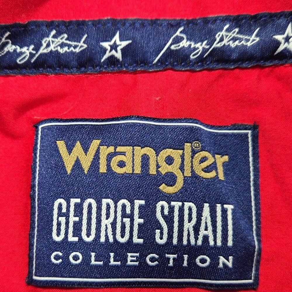 Wrangler George Strait Collection Men Red WPCA Western Button Down Shirt MGS274R - Picture 5 of 9